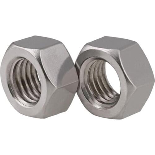 10Pcs-50Pcs Hex Nuts 201 Stainless Steel M3 M4 M5 M6 M8 DIN934 Hexagon Lock Nuts Screw Nuts