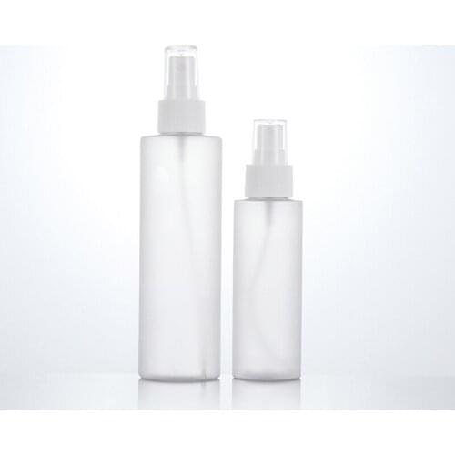 100ML 200ML 30PCS Empty Refillable Plastic Spray Bottle Scrub Frosted Transparent Fine Mist Perfume Atomizer Cosmetic Container