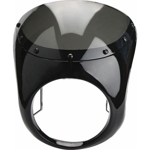 7'' Headlight Retro Cafe Racer Handlebar Fairing Windshield For Harley Touring Cruiser Chopper Scooter Offroad