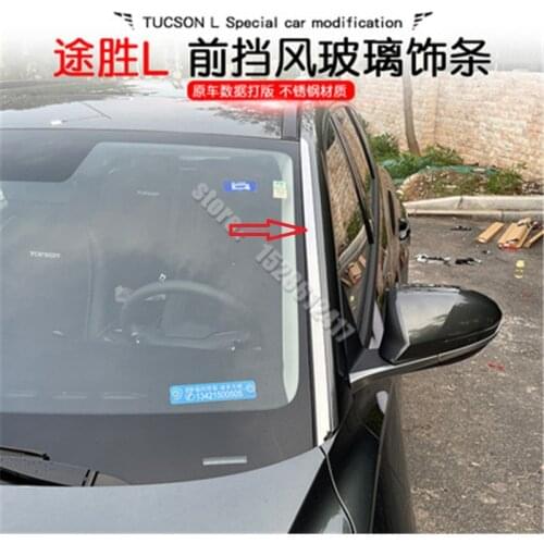 Car Styling Stainless steel front windshield trim for Hyundai Tucson L 2021