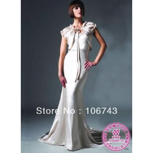 Free shipping 2017 new fashion long design vestidos Formal sexy beaded Elegant party custom color evening Dresses with jacket