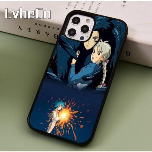 LvheCn Howls Moving Castle Studio Ghibli Phone Case Cover For iPhone 5 SE 2020 6s 7 8 Plus 11 12 Pro X XR XS Max Samsung S9 S10