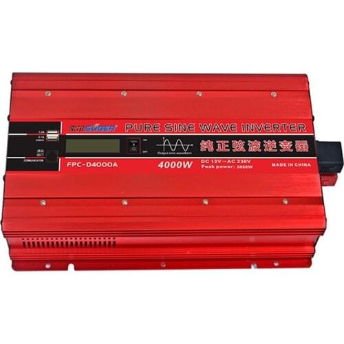 Pure sine wave power inverter 12v 24V to 220v car home 3000W4000W household power converter solar senoidal pura hybrid