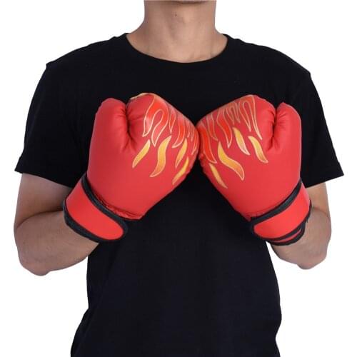 Child Boxing Gloves Fighting PU Leather Muay Thai Sparring Punching Kickboxing Grappling Sandbag Gloves Red
