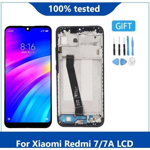 Original Display For Xiaomi Redmi7 7A LCD Screen Assembly With Frame Digitizer Repair Parts For Redmi 7A LCD Display With Frame