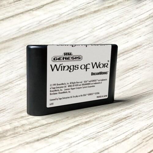 Gynoug Wings of Wor - USA Label Flashkit MD Electroless Gold PCB Card for Sega Genesis Megadrive Video Game Console