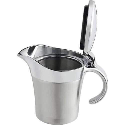 Double Wall Insulated Durable Stainless Steel Gravy Boat and Sauce Jug with