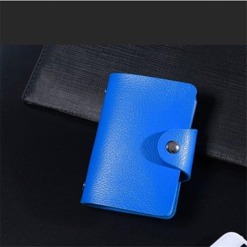 BISI GORO 24 Bits Button Credit Card Holder 2021 Casual Multifunctional Wallet Money Bag Soft Leather Men and Women ID Holder