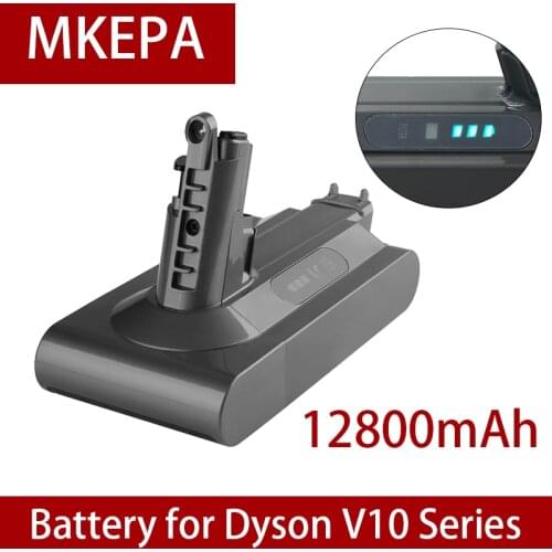 Batterie de remplacement au Lithium 100%, 25.2V, 12800mAh, pour aspirateur Dyson cyclone V10 absolu SV12 V10 duveteux