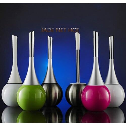 Multi-Colors Bathroom Cleaning Brush Holder with stand Set Bathroom Accessories Stainless Steel toilet brush kit wc brush