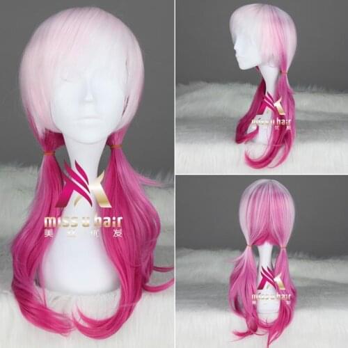Hot Japanese Anime Guilty Crown (GC) Yuzuriha Inori Cosplay Wig Halloween,Party,Stage,Play Pink Rose Long Hair High quality