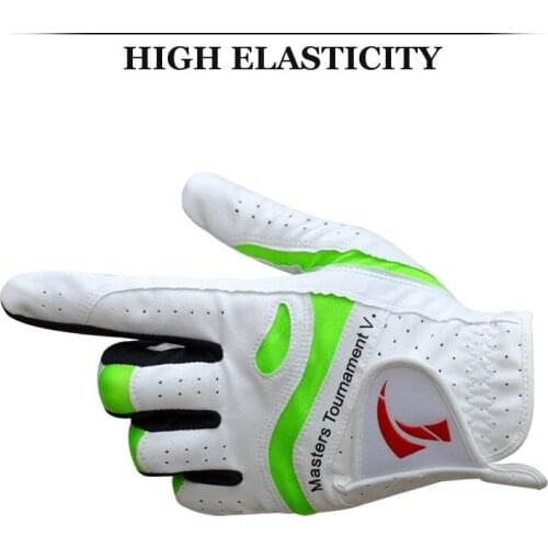 Left Hand Breathable Men Golf Gloves Professional Mens Breathable Sheepskin Gloves All Leather Full Hands Gloves D0630
