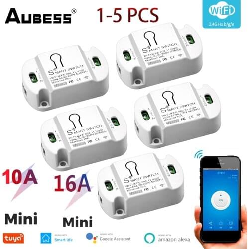 10A Wifi Switch for Tuya Smart life App Timer Smart Home Automation Voice control Work with Alexa Google Home Switches Wholesale