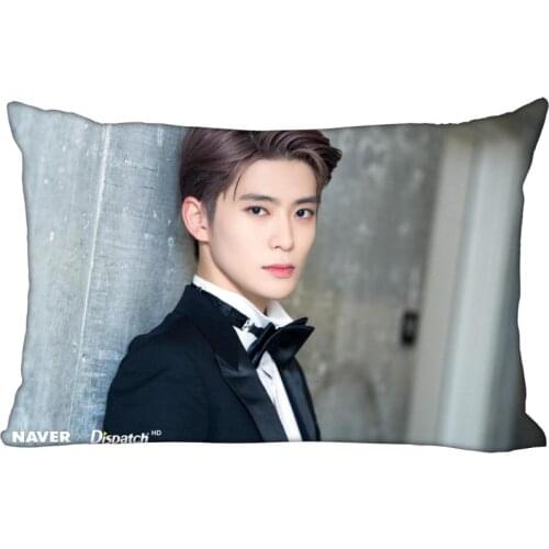 Hot Korea-Pop Custom JaeHyun Satin Pillowcase 35x45cm (one side) Printed Zipper Silk PillowCover Custom Logo gift