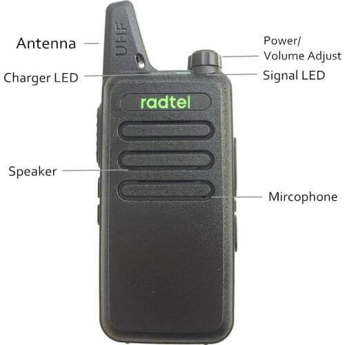RADTEL RT-10 UHF 400-470 MHz MINI handheld transceiver two way Ham Radio Station smart than WLN KD-C1 Walkie Talkie handy talky