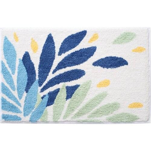 Simplicity Bathroom Anti-Slip Rug Thicken Washable Modern Area Kitchen Floor Mat Dyeing Plush Soft Rug Bedroom Entrance Doormat