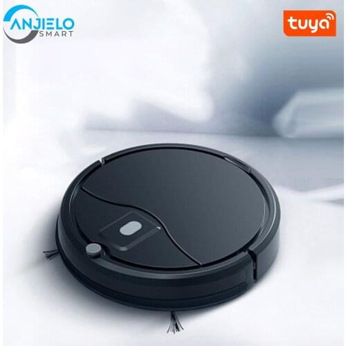 Anjielosmart Tuya WIFI Robot Vacuum Cleaner Mop, 1200Pa Strong Suction, 2000mAh, Smart Self-Charging Robotic Vacuum Cleaners