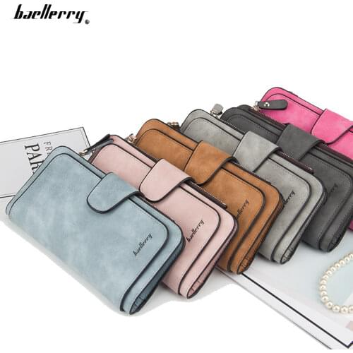 Baellerry Wallet Women Leather Luxury Card Holder Clutch Casual Women Wallets Zipper Pocket Hasp Ladies Wallet Female Purse
