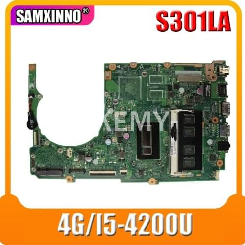 S301L S301LA motherboard For Asus S301LA REV2.2 Mainboard I5-4200-4G Processor HD Graphics 4400 100% Tested