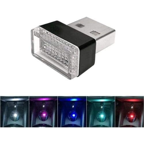 Car Interior Ambient Light 4 Colors LED Neon Mini Usb Atmosphere Lamp for Peugeot 206 207 208 301 307 308 407 2008 3008 4008