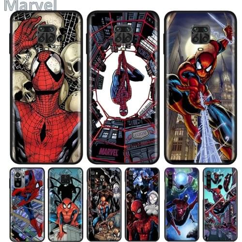 Silicone Cover Spiderman Comic For Xiaomi Redmi Note 10 10S 9 9S Pro Max 9T 8T 8 7 6 5 Pro 5A 4X 4 Phone Case