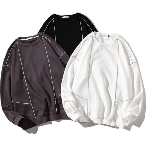 Reflective Glow Sweatshirt Male Hip Hop Women Pullover Streetwear Designer Harajuku Casual Oversized Punk Hoodies 2021 Autumn