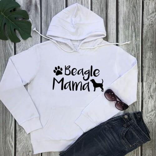 Hoodies Beagle Mama New Arrival Unisex Funny Casual 100%Cotton Long Sleeve Tops Dog Lover Pullover Hoodies Dog Mom Outfits