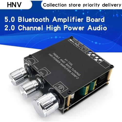 TPA3116 50W+50W 5.0 Bluetooth Subwoofer Amplifier Board 2.0 Channel High Power Audio Stereo AUX USB Bass CAR AMP 12v 24v