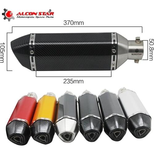 Alconstar Universal 51MM Motorcycle Modified Scooter AK Exhaust Pipe With DB Killer Silencer For GY6 CRF 230 CBR125