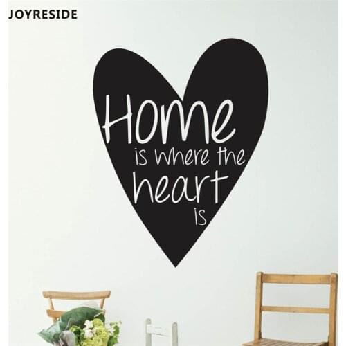 JOYRESIDE Quote Home Is Where The Heart Is Love Wall Decal Vinyl Sticker Nursery Decor For Kid Boy Girls Room Decoration XY173