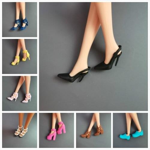 1/6 Doll Shoes Mix style High Heels Sandals Boots Colorful Assorted Shoes Accessories For Barbie Doll Baby Xmas DIY Toy