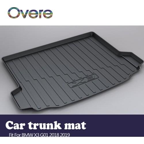 OVERE 1Set For BMW X3 G01 2018 2019 Car Cargo rear trunk mat Styling Boot Liner Waterproof Anti-slip mat Accessories