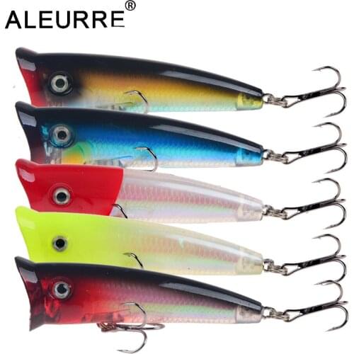 1PCS Topwater Popper Fishing Bait Hard Wobblers 70mm 10g Artificial Pesca 6# Hooks Crankbaits For Bass