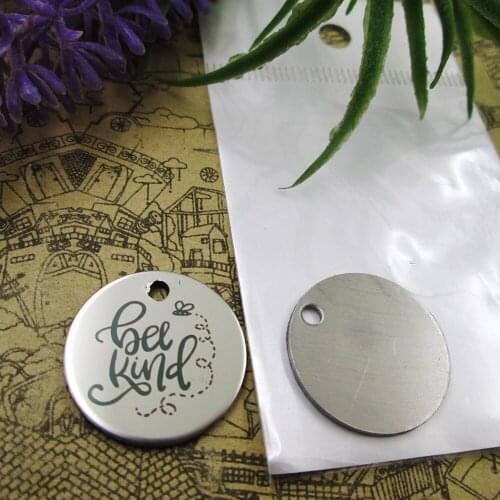 20pcs--"BEE KIND"stainless steel charms 5 styles for choosing DIY Charms for necklace bracelets