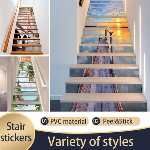 29 Style DIY Staircase Sticker For To The Second Floor Decorative Art House Stairs Decals Peel & Stick Waterpoof Vinyl Wallpaper