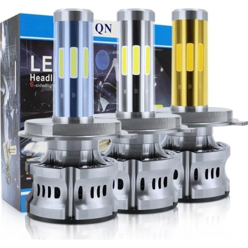 8LEDS H4 LED H7 H11 H8 HB4 H1 H3 9005 HB3 Auto Car Headlight Bulbs 120W 16000LM Car Accessories 6500K 4300K 8000K led fog light