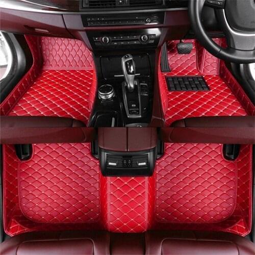 MUCHKEY Car Floor Mats For Audi Q2 2017 2018 2019 Luxury Leather Rugs Auto Interior Accessories 5 Seat(Right Driving