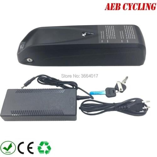 Free Shipping Li-ion Rechargeable 36v 48v 52v Hailong down tube ebike battery with charger for moutain bike and fat bike
