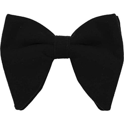 12x10.5CM Large Bow Tie Mens Cocktail Party Banquet Wedding Accessories Vintage Velveteen British Solid Color Oversized Bowtie