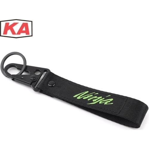 For Kawasaki Ninja 125 250SL 250 300 400 650 1000 ZX-6R ZX-10R ZX-14R H2 H2R Motorcycle Keyring Keychain Metal Key Chain Strap