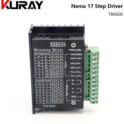 Kuray 2 Phase TB6600 Stepper Motor Driver Fit Nema17 23 42 57 VDC9-40 For 3D Printer And CNC Engraving Machine