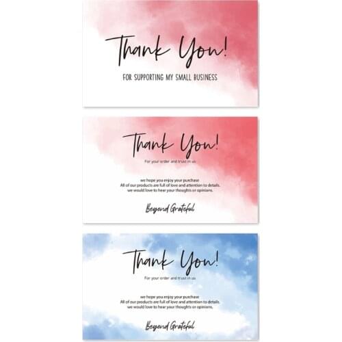 F3MA Multi-purpose Thank You Cards Sets for Cloth Shop Business 30 Sheets for Online or Small Business Purchase