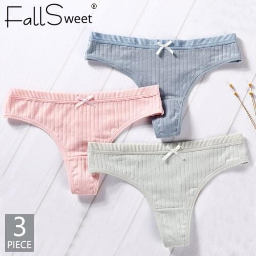 3 pcs/lot ! G-string Panties Cotton Womens Briefs Sexy Panties Female Underpants Thong Lingerie Ladies Low-Rise Underwear