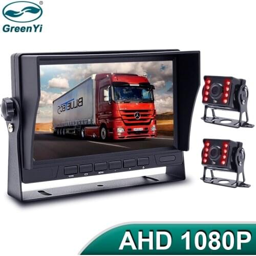 GreenYi 7 inch IPS Vehicle Sunshade Monitor AHD1920x1080P IR Night Vision Truck Rear View Camera For Car Bus