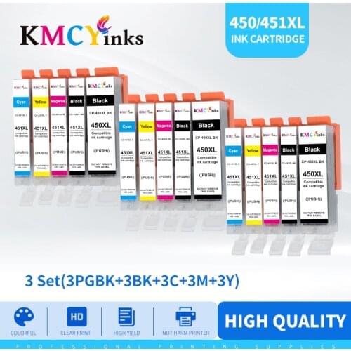 KMCYinks PGI-450 Compatible Ink Cartridge For Canon PGI 450 CLI 451 PIXMA MG5440 MG5540 MG5640 MG6440 Ip7240 MX924 IX6540 IX6840