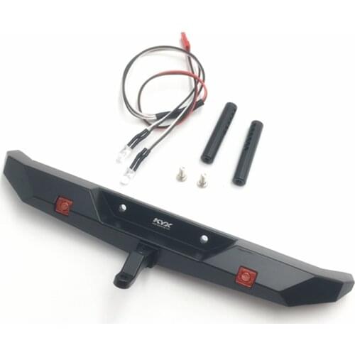 KYX Racing CNC Machined Alloy Rear Bumper for 1/10 RC Crawler Car Axial SCX10 II 90046 Traxxas TRX-4 TRX4 Wrangler Hard Body