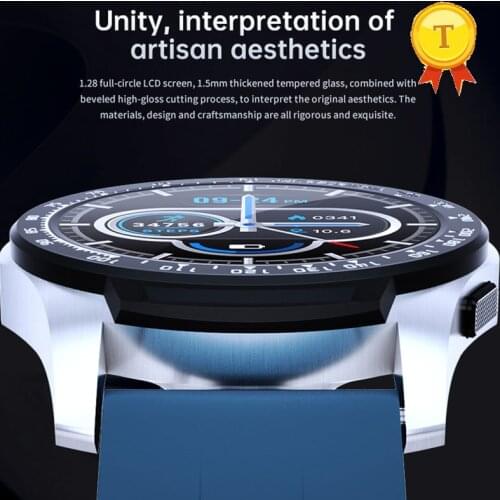 Best selling always on screen smart Watch Men Full Round Touch Screen Heart Rate Blood Pressure Weather Smartwatch pk DT99 DT78