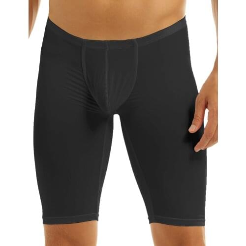 Mens Quick Dry Compression Tight Shorts Elastic Waistband Bulge Pouch Sexy Shorts Base Layer Workout Males Fashion Exotic Pants