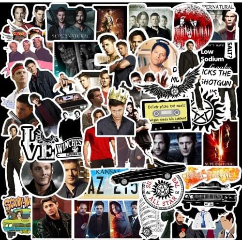 10/50pcs/pack Classic TV Show Supernatural Graffiti Stickers For Luggage Notebook Computer Car DIY Kid Toy Guitar Decal Stickers