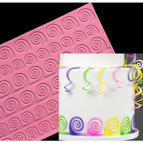 Newly developed conch Lace Silicone Mats Fondant chocolate silicone mold Wedding birthday cake decoration Sugar craft